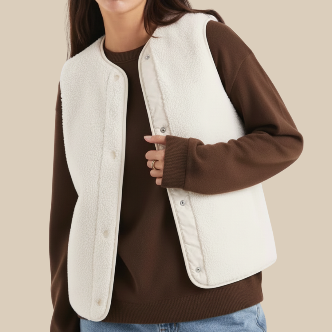 La veste sans manches réversible